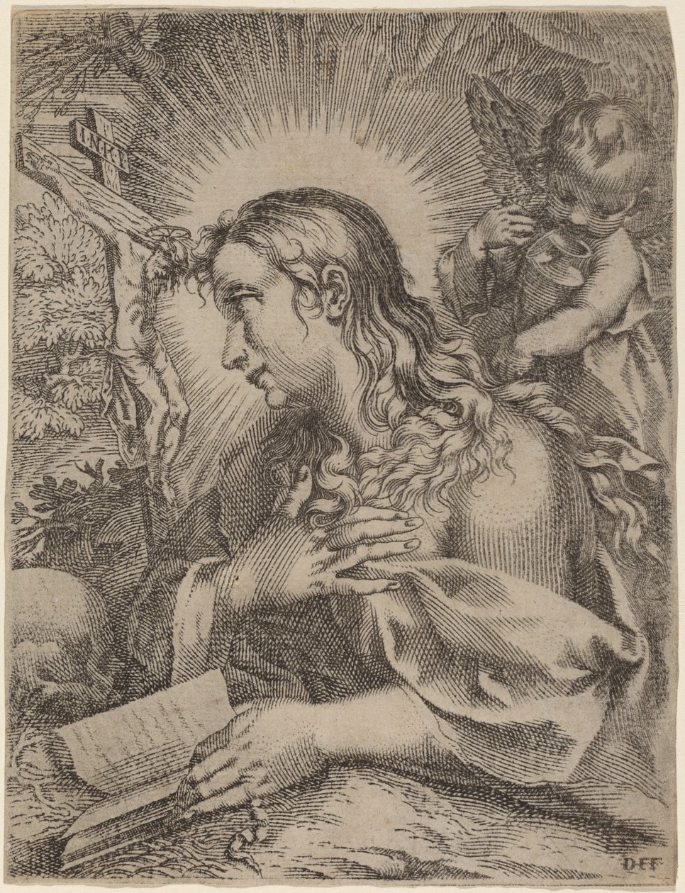 La Madeleine pénitente - Domenico Falcini after Francesco Villamena after Francesco Vanni