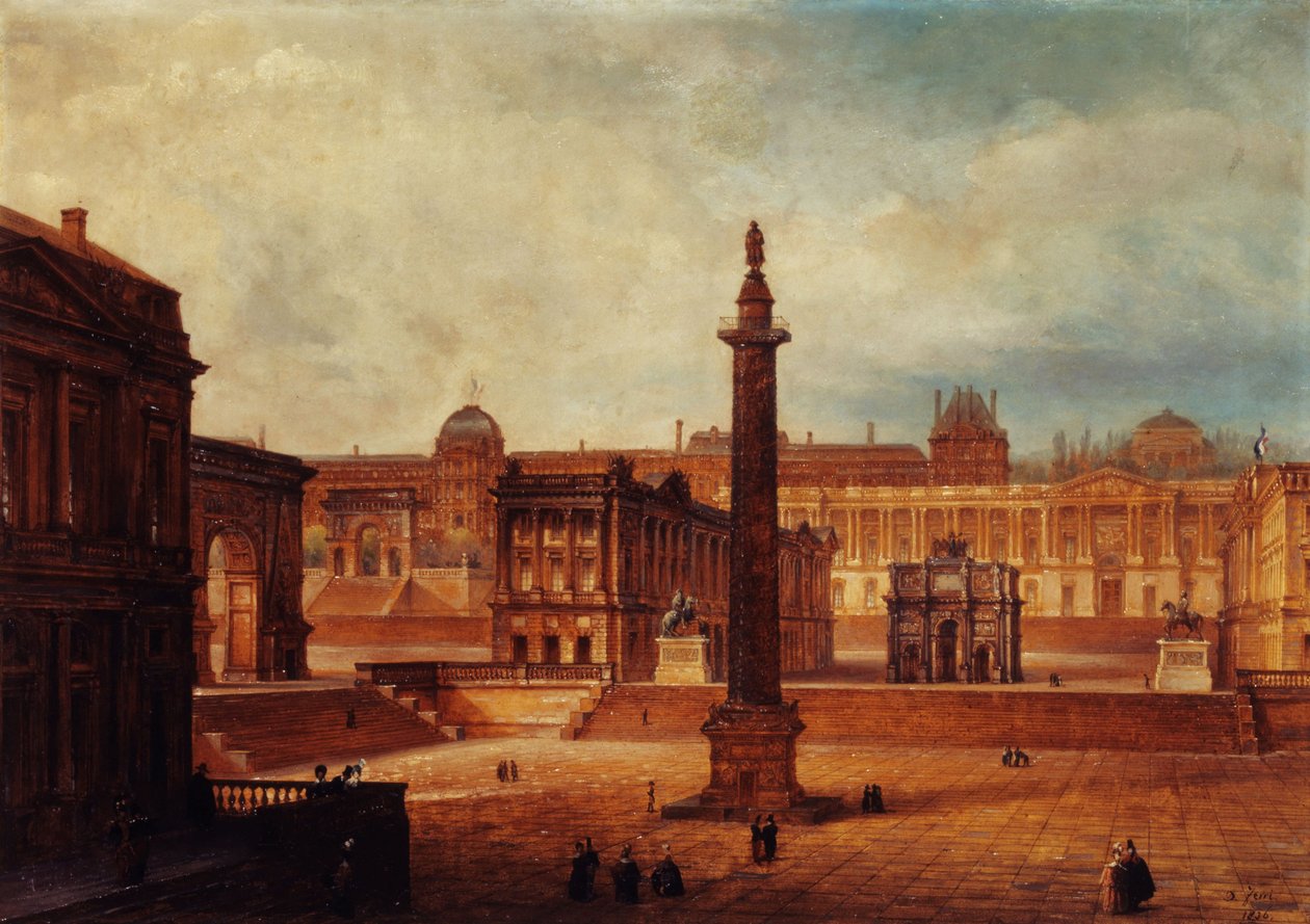 Vue composite des monuments parisiens - Domenico Ferri