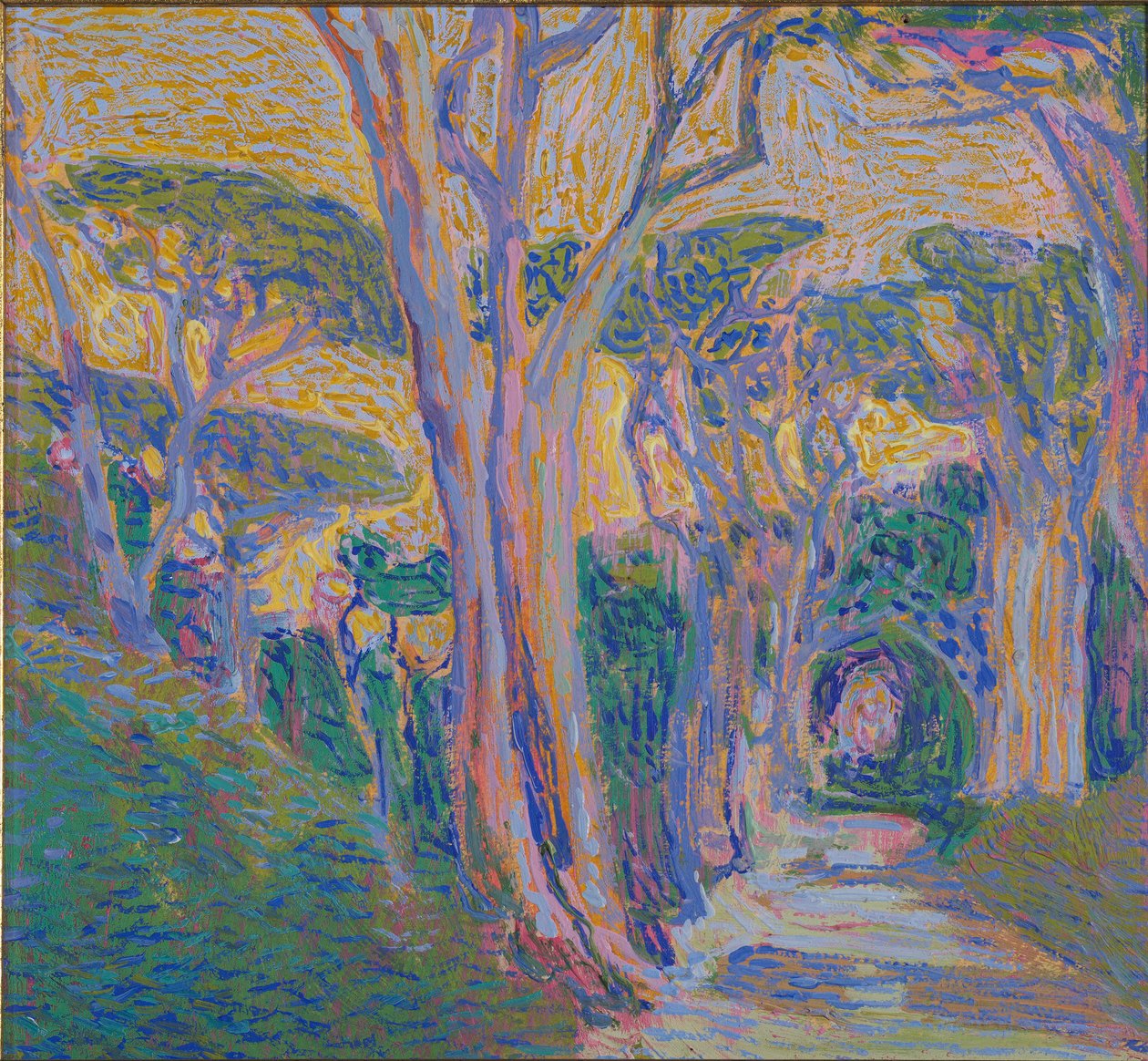 Forêt de pins à Portofino, vers 1920 - Domenico Guerello