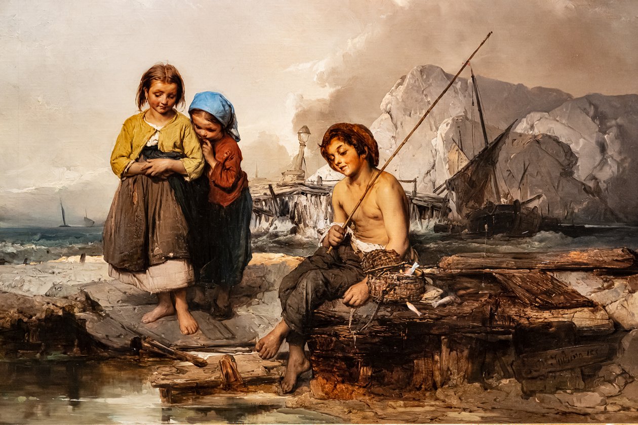 Jeunes pêcheurs - Domenico Induno