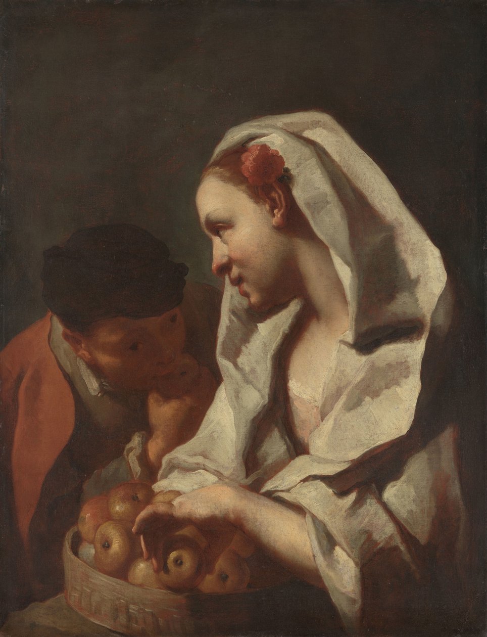 Fille vendant des fruits - Domenico Maggiotto (attributed to)