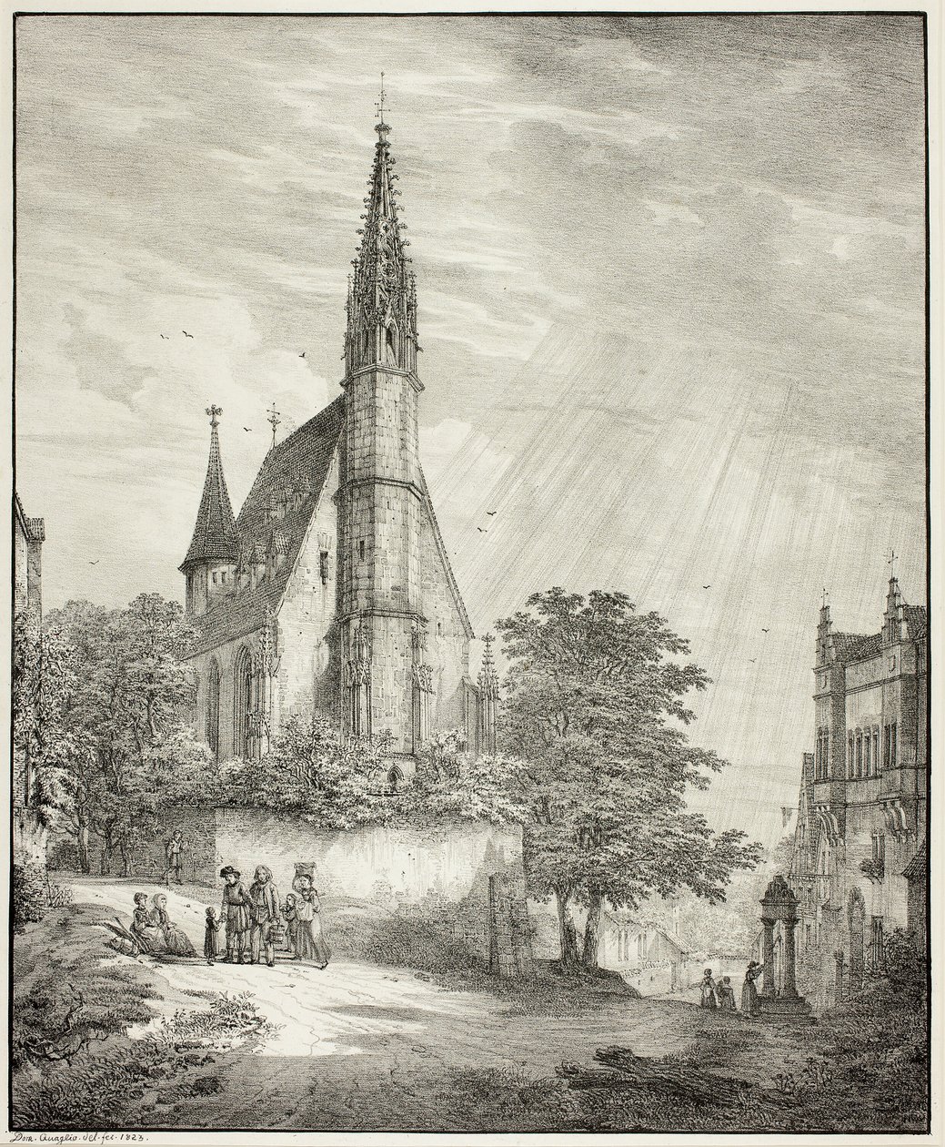 Église de Kiderich dans le Rheingau - Domenico Quaglio