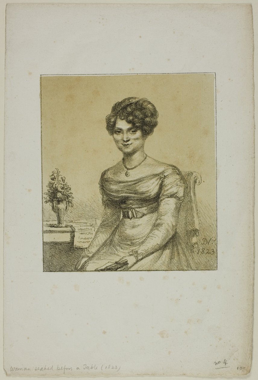 Femme assise devant une table - Dominique Vivant Denon