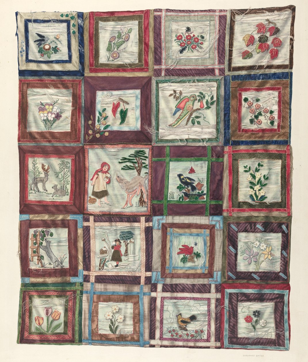 Courtepointe appliquée - Dorothea Bates