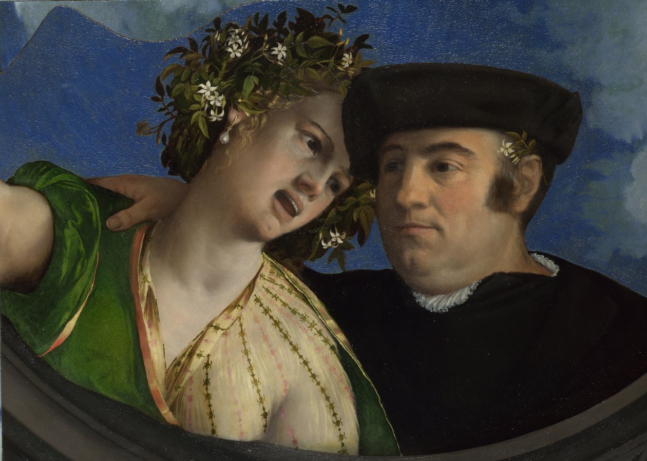 Un homme embrassant une femme, vers 1524 - Dosso Dossi