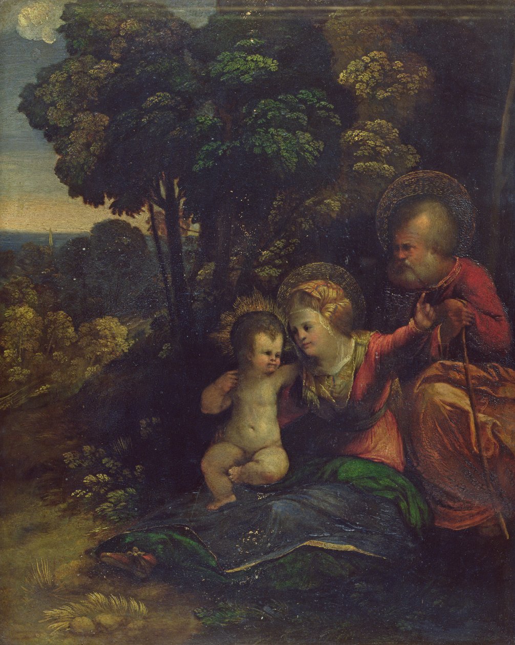 Repos pendant la fuite en Égypte, c.1510-12 - Dosso Dossi