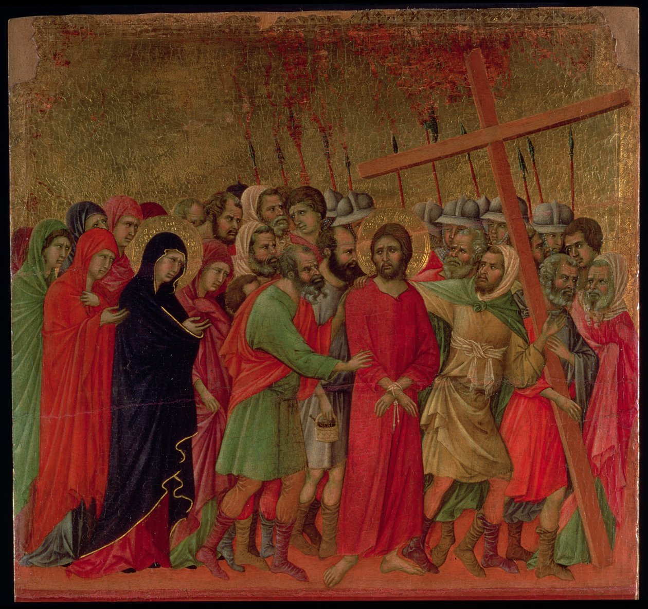 Maesta : La route du Calvaire, 1308-11 - Duccio di Buoninsegna