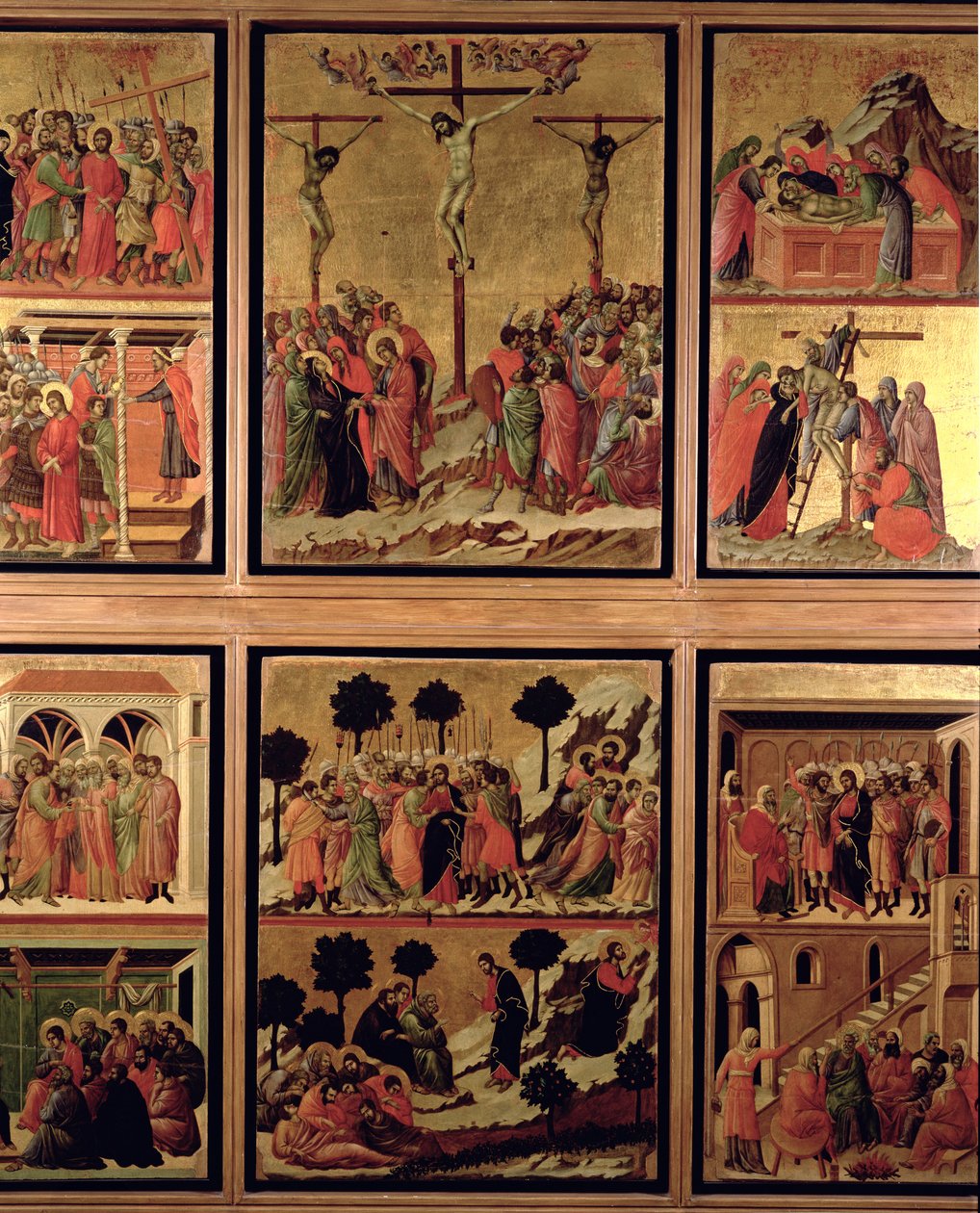 Maesta : onze scènes de la Passion, 1308-11 (verso de 55438) - Duccio di Buoninsegna