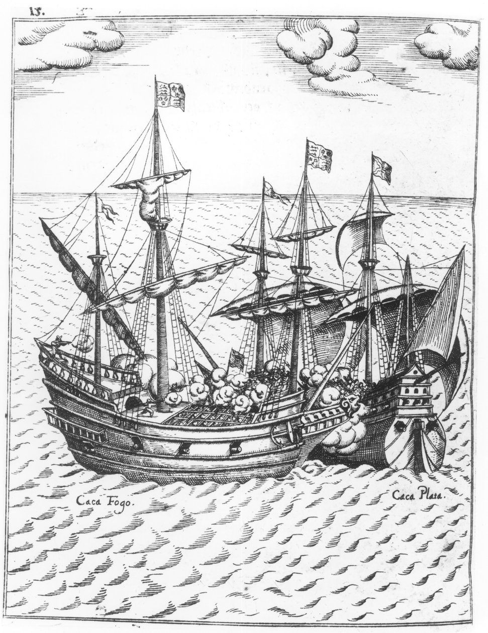 Un navire trésor espagnol pillé par Francis Drake (c.1540-96) dans le Pacifique - Dutch School