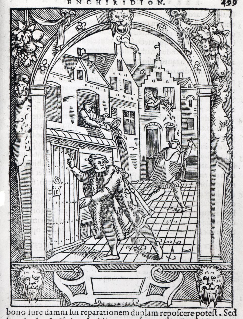 Vider les pots de chambre, illustration de 