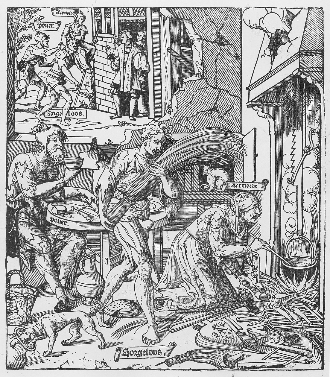Sorgheloos portant une gerbe, 1541 - Dutch School