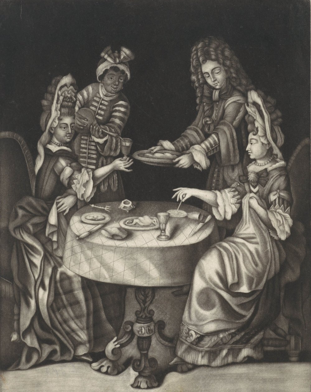 Deux dames dînant, 1650-1701 - Dutch School