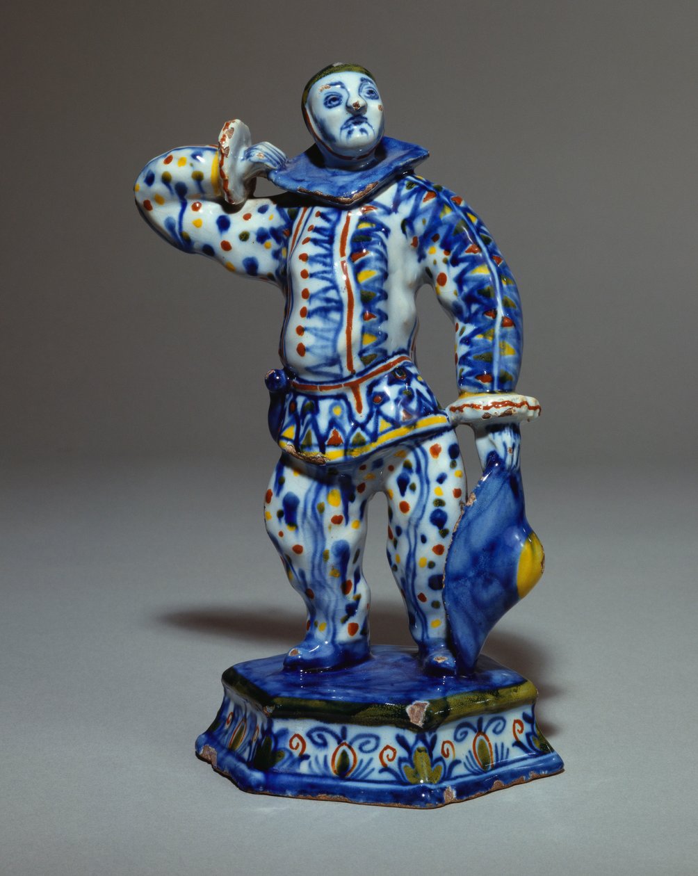 Figure de Harlequin de Delft, vers 1720 - Dutch School