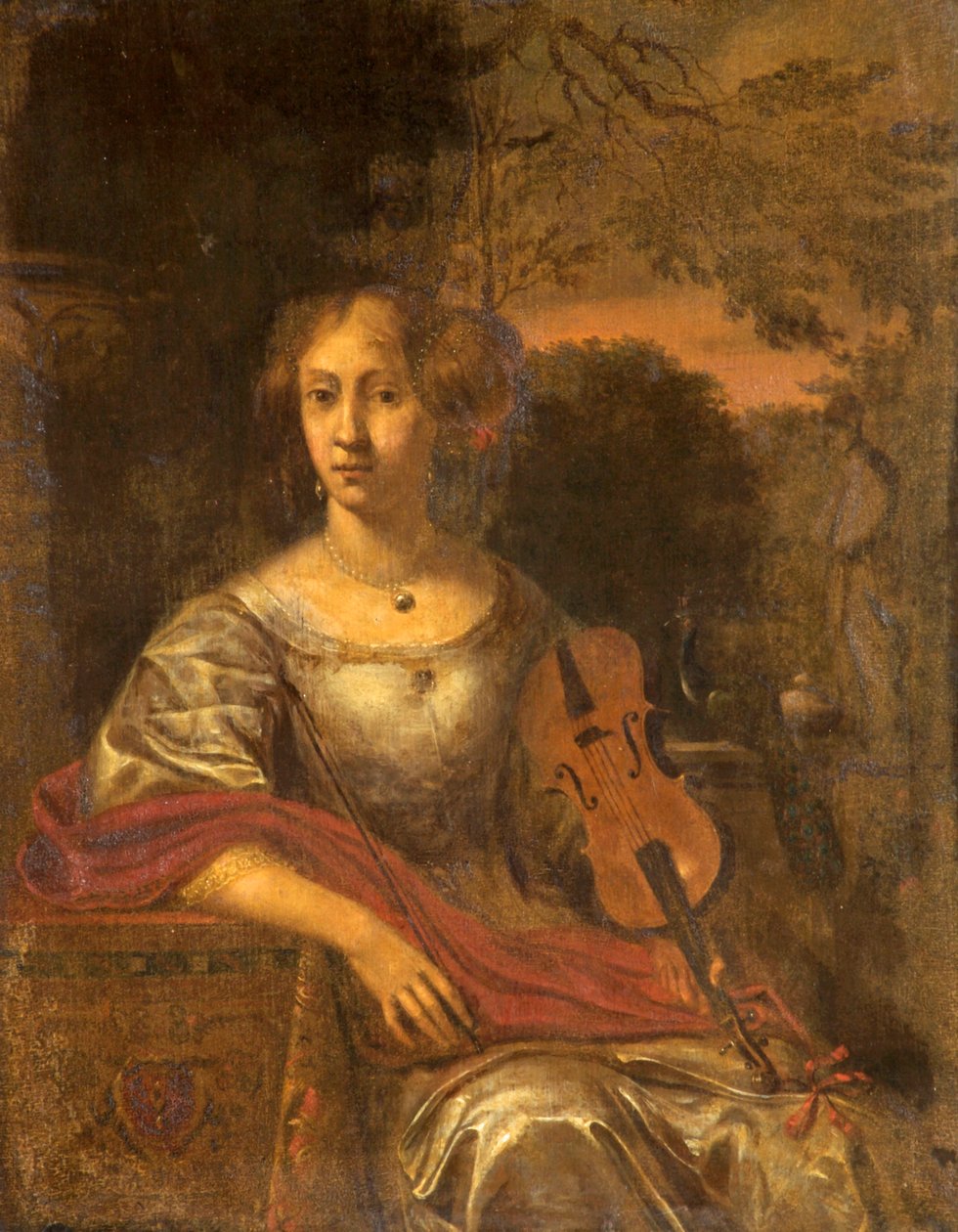 Dame avec un violon, vers 1675 - Dutch School