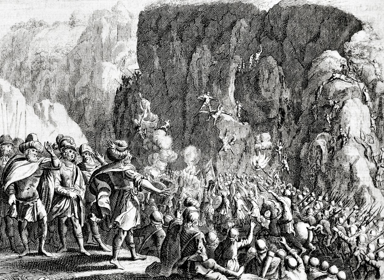 Le siège de Massada, c.1700 - Dutch School