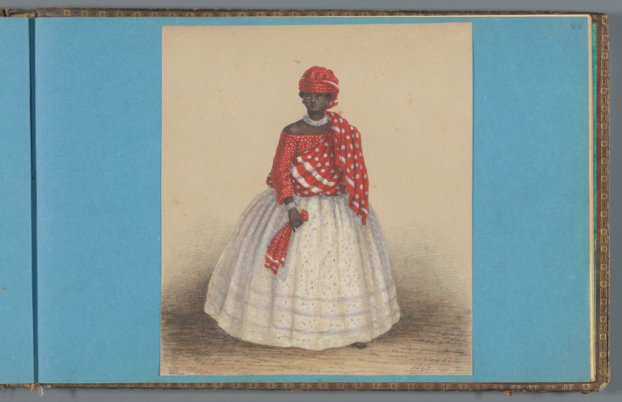 Femme au Suriname, 1860 - Dutch School