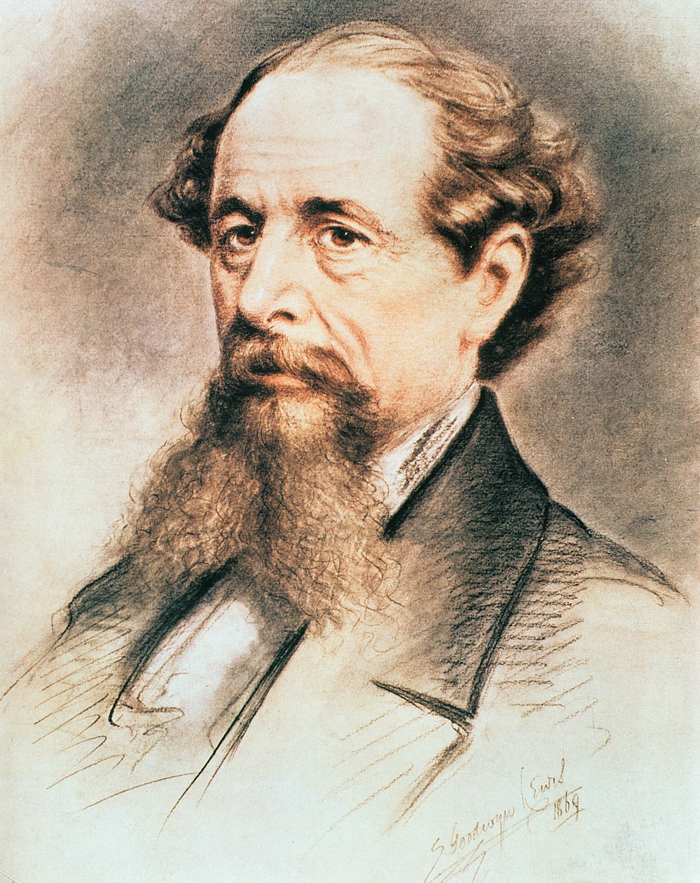 Portrait de Charles Dickens, 1869 - E. Goodwyn Lewis