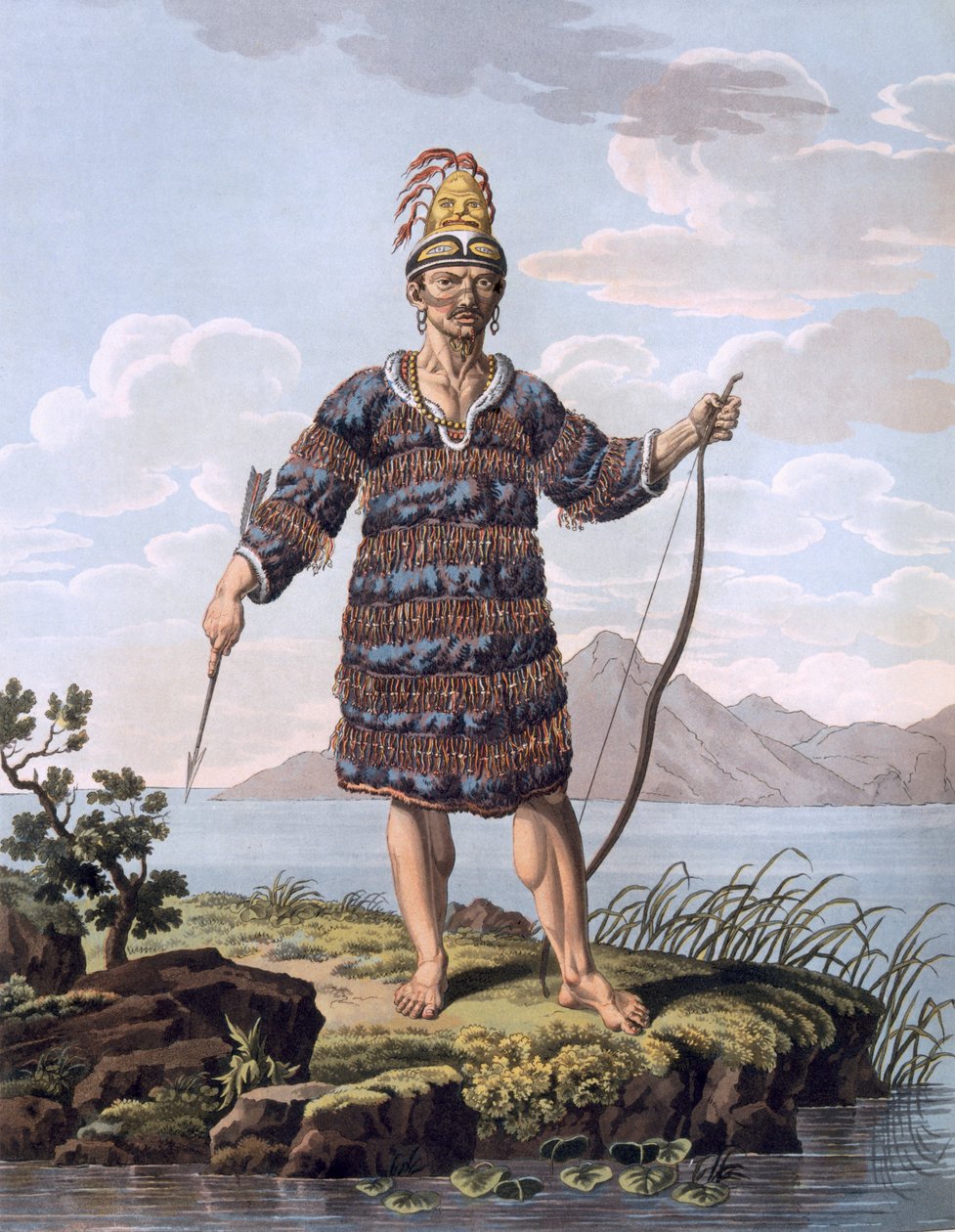 Habitant des îles Renard, Papouasie-Nouvelle-Guinée, 1812-13 - E. Karnejeff