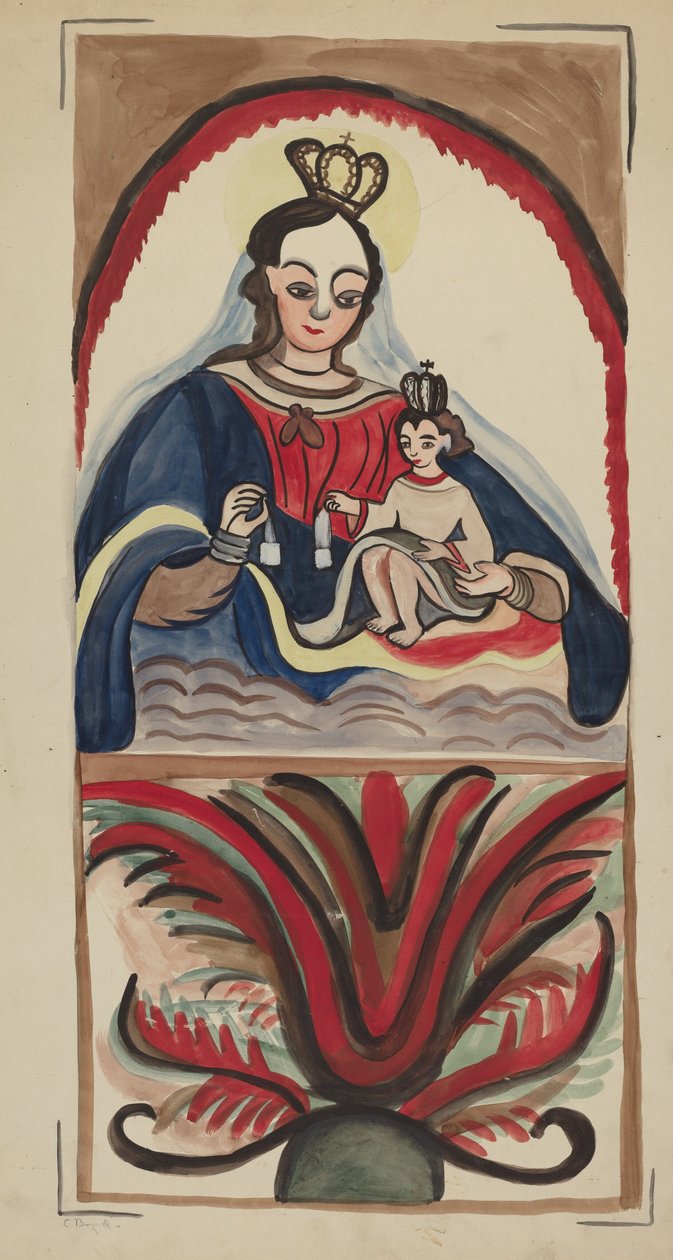 Retable - Vierge et Enfant, 1935-1942 - E. Boyd