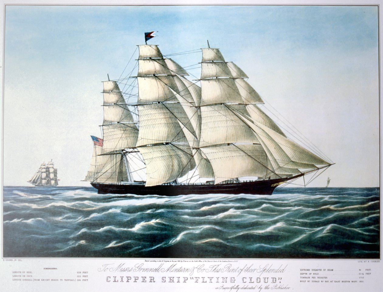 Clipper Ship Flying Cloud, 1851-1907 - E Brown Jr