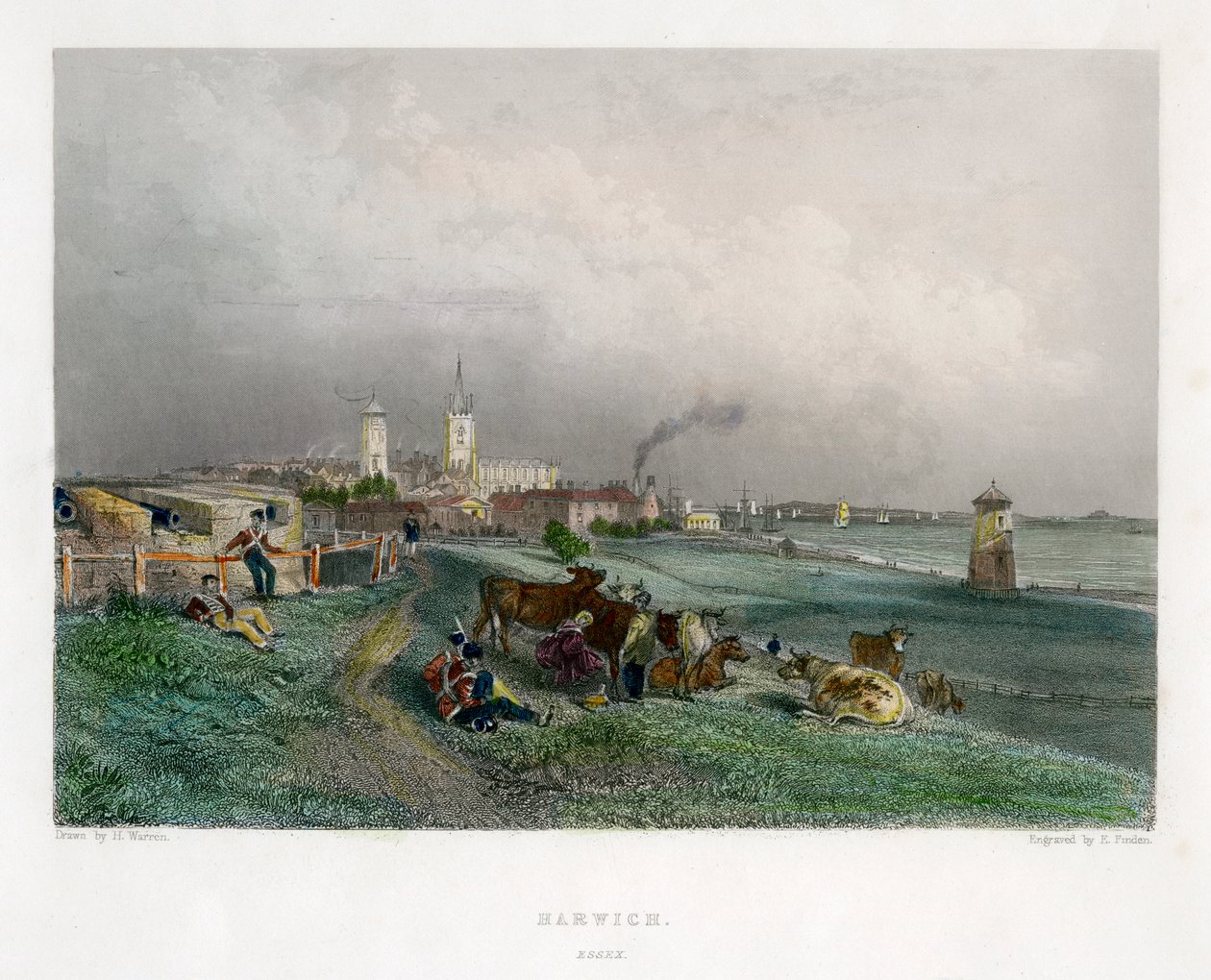 Harwich, Essex, 19ème siècle - E. Finden