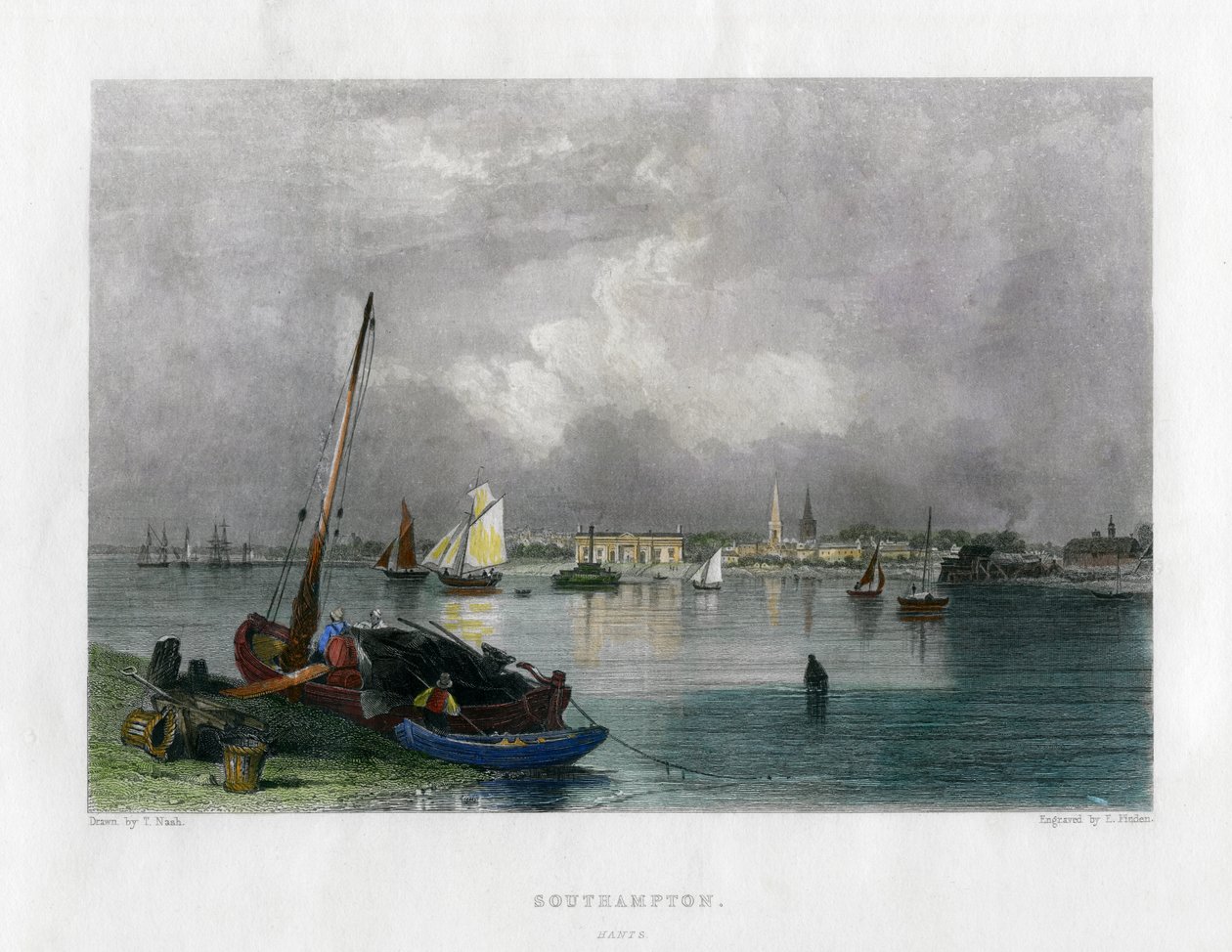 Southampton, Hampshire, 19e siècle - E. Finden