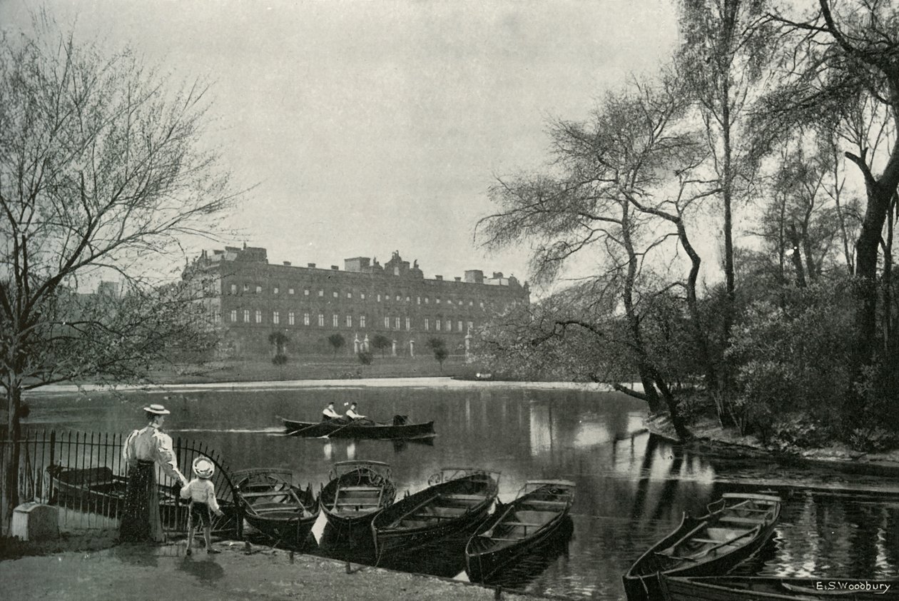 Palais de Buckingham, vers 1897 - E. and S. Woodbury