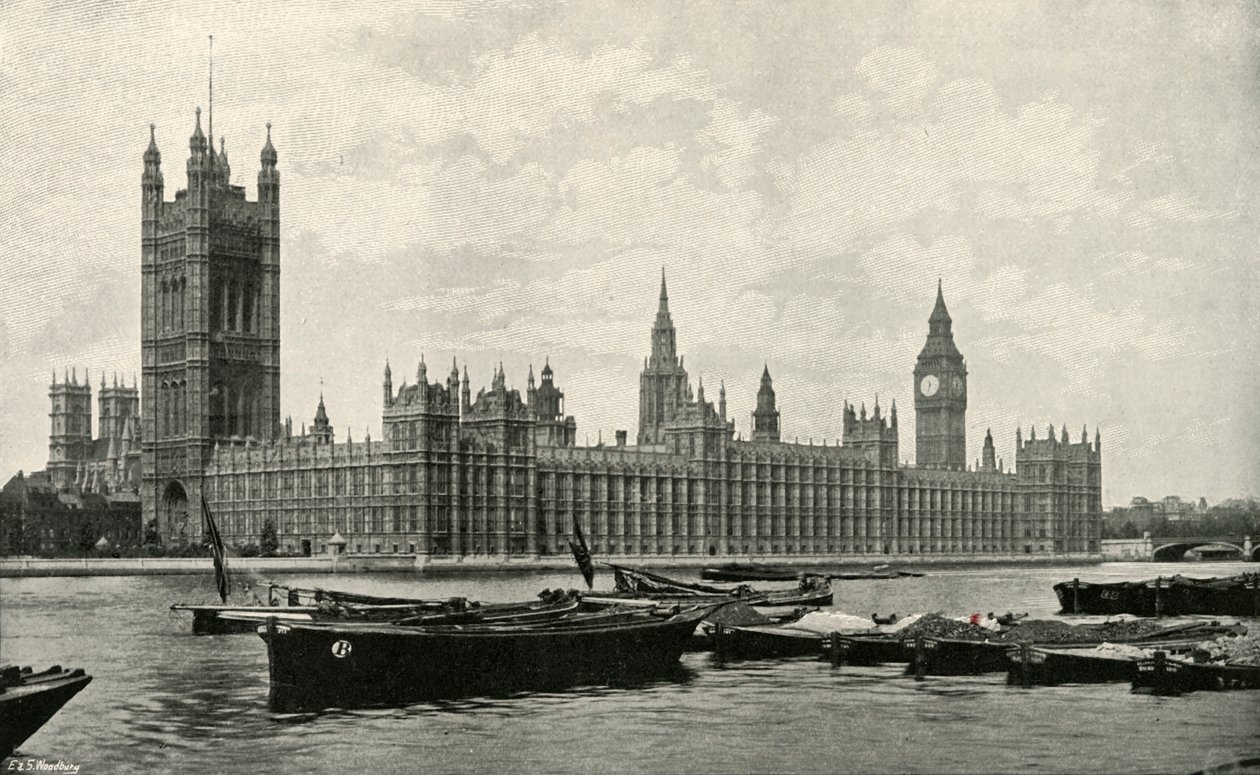 Les Maisons du Parlement, vers 1897 - E. and S. Woodbury