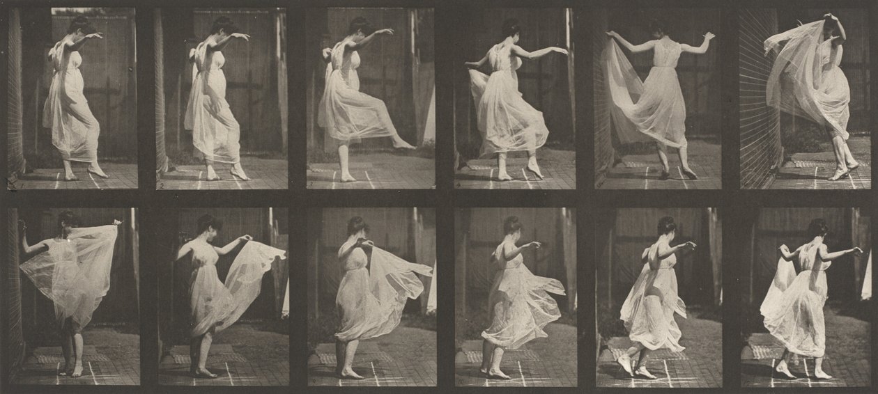 Numéro de plaque 188. Danse fantaisie, 1887 - Eadweard Muybridge