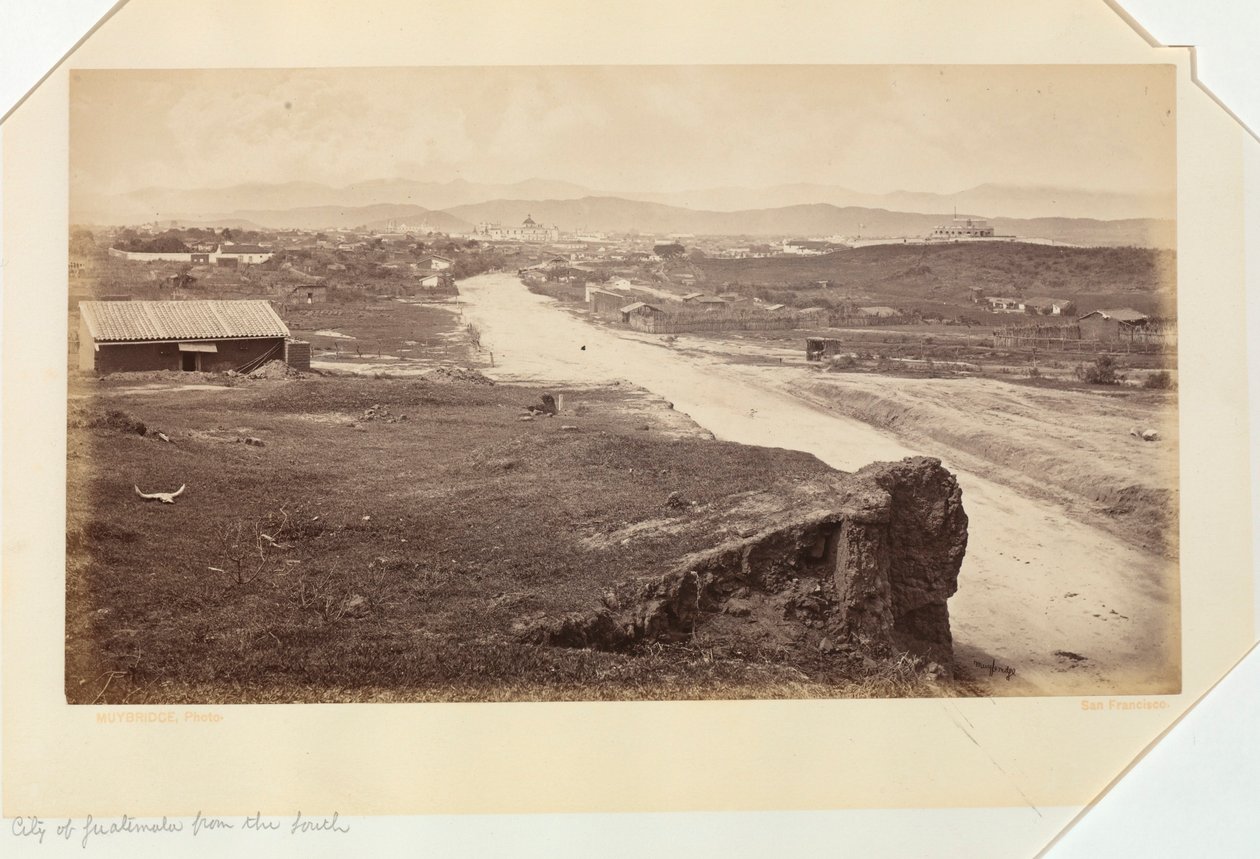 Ville de Guatemala vue du sud - Eadweard Muybridge