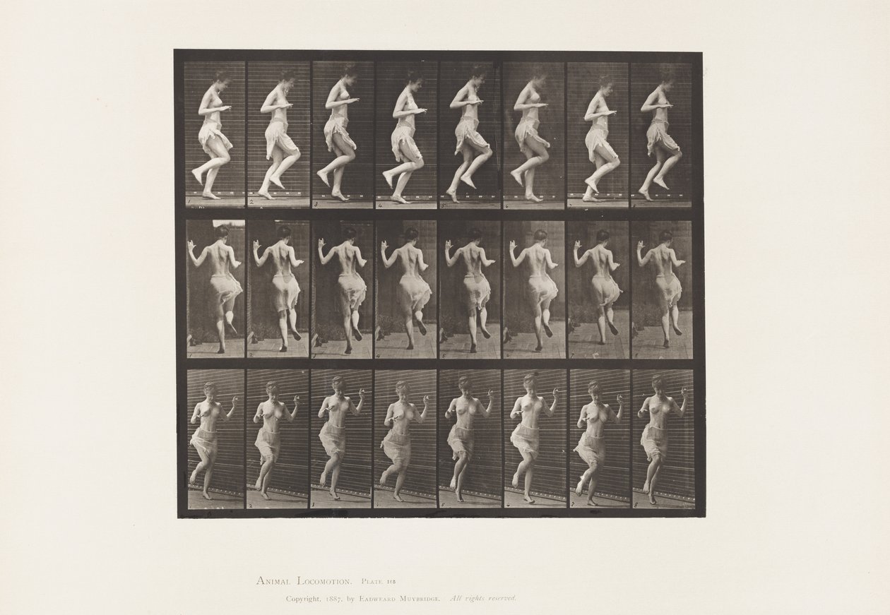 Planche 185. Sautillant sur le pied gauche, 1885 - Eadweard Muybridge