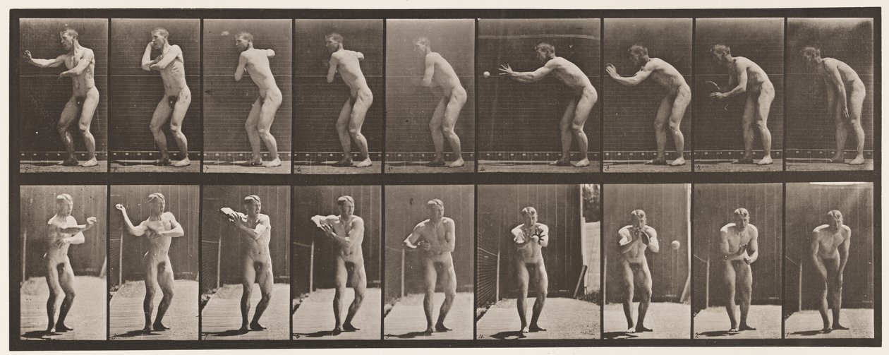 Planche 281. Base-ball; Attraper et lancer - Eadweard Muybridge