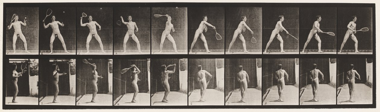 Planche 294. Tennis sur gazon; Service - Eadweard Muybridge