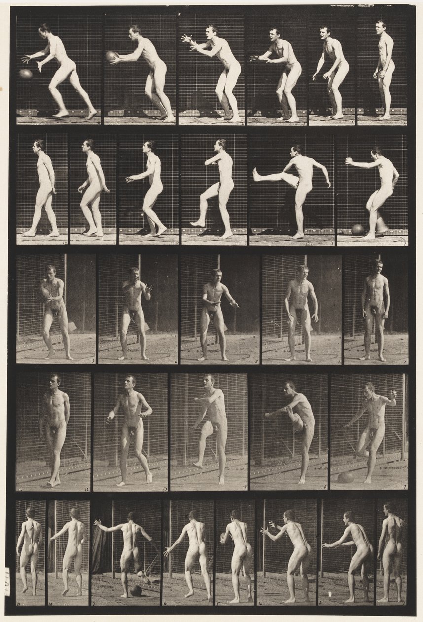 Football; Coup de Pied, 1885 - Eadweard Muybridge