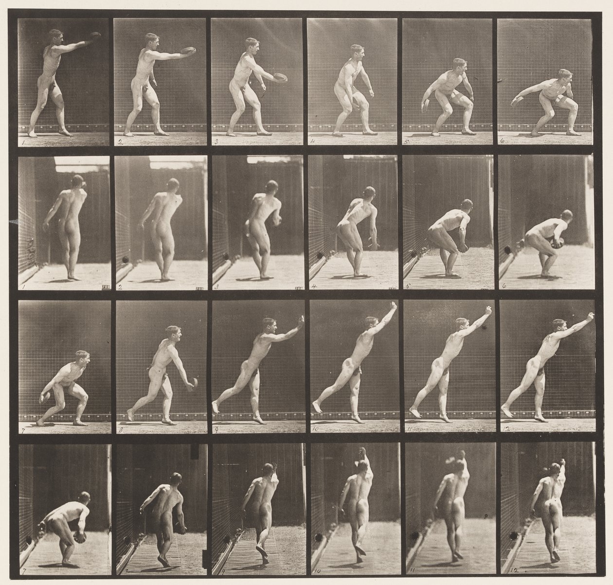 Lancer un Disque en Fer, 1872-1885 - Eadweard Muybridge