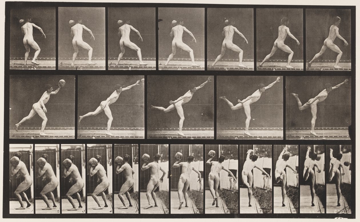 Planche 316. Soulever une pierre de 20 lb, 1885 - Eadweard Muybridge