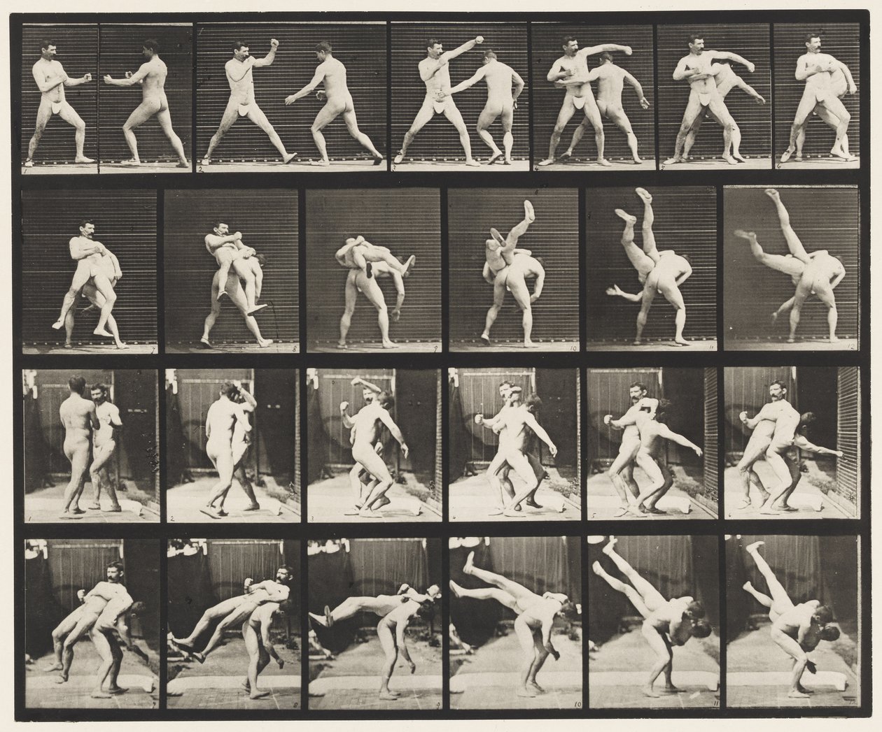 Planche 332. Boxe; Cross-Buttocks (chaussures) - Eadweard Muybridge