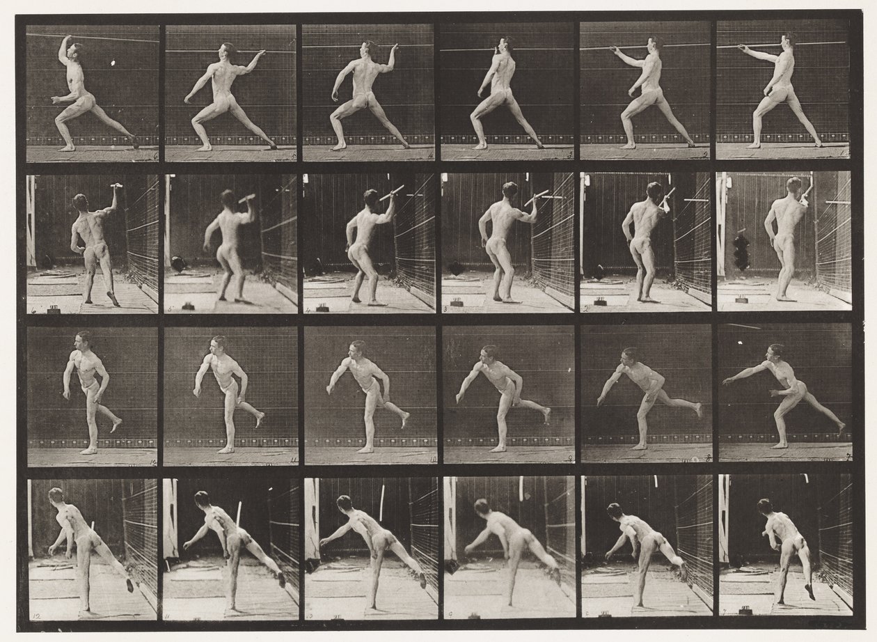 Planche 360. Lancer de javelot - Eadweard Muybridge