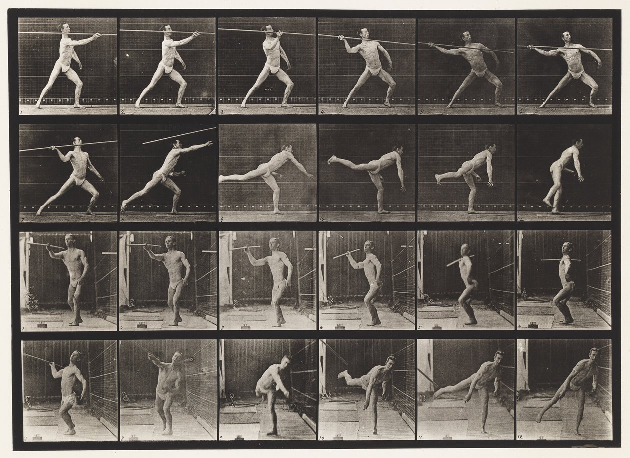 Lancer une Lance, 1872-1885 - Eadweard Muybridge