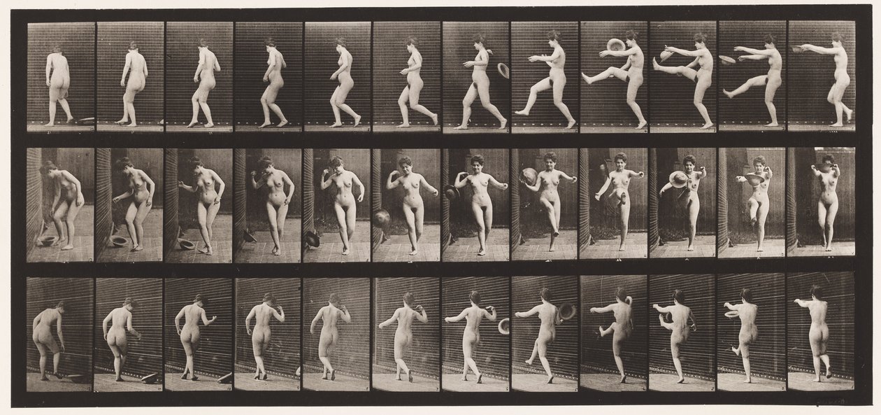 Donner un coup de pied à un chapeau - Eadweard Muybridge