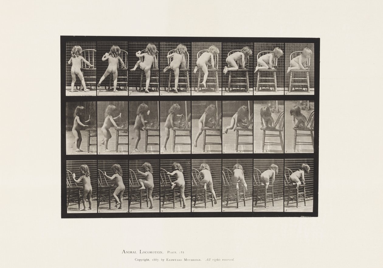 Planche 475. Enfant, montant sur une chaise - Eadweard Muybridge