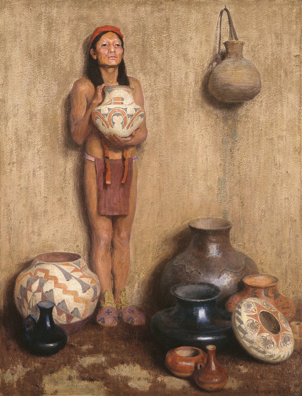 Vendeur de poterie - Eanger Irving Couse