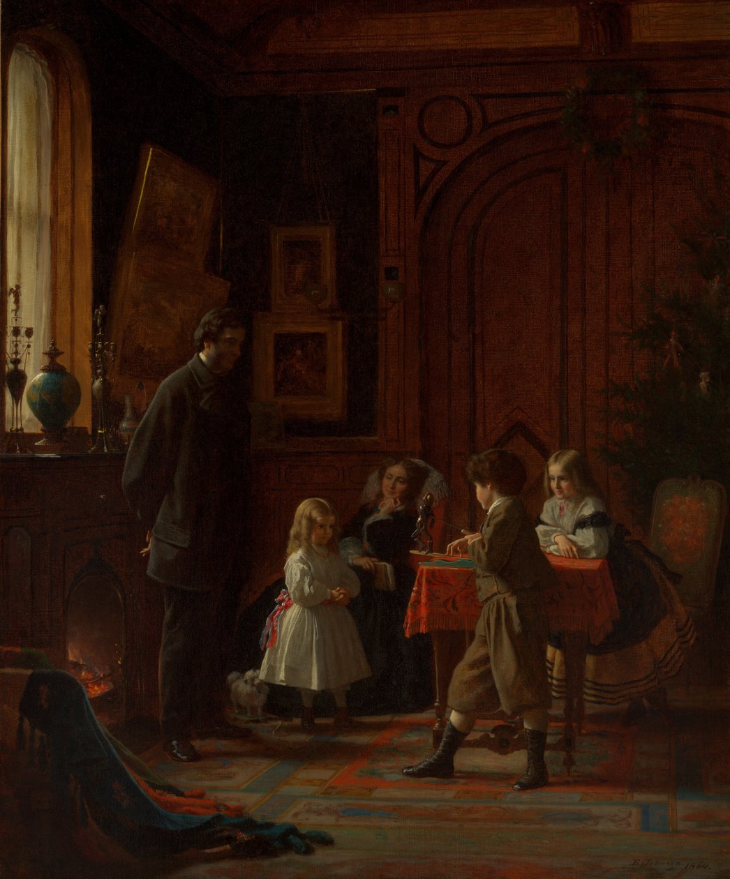 Noël, la famille Blodgett, 1864 - Eastman Johnson