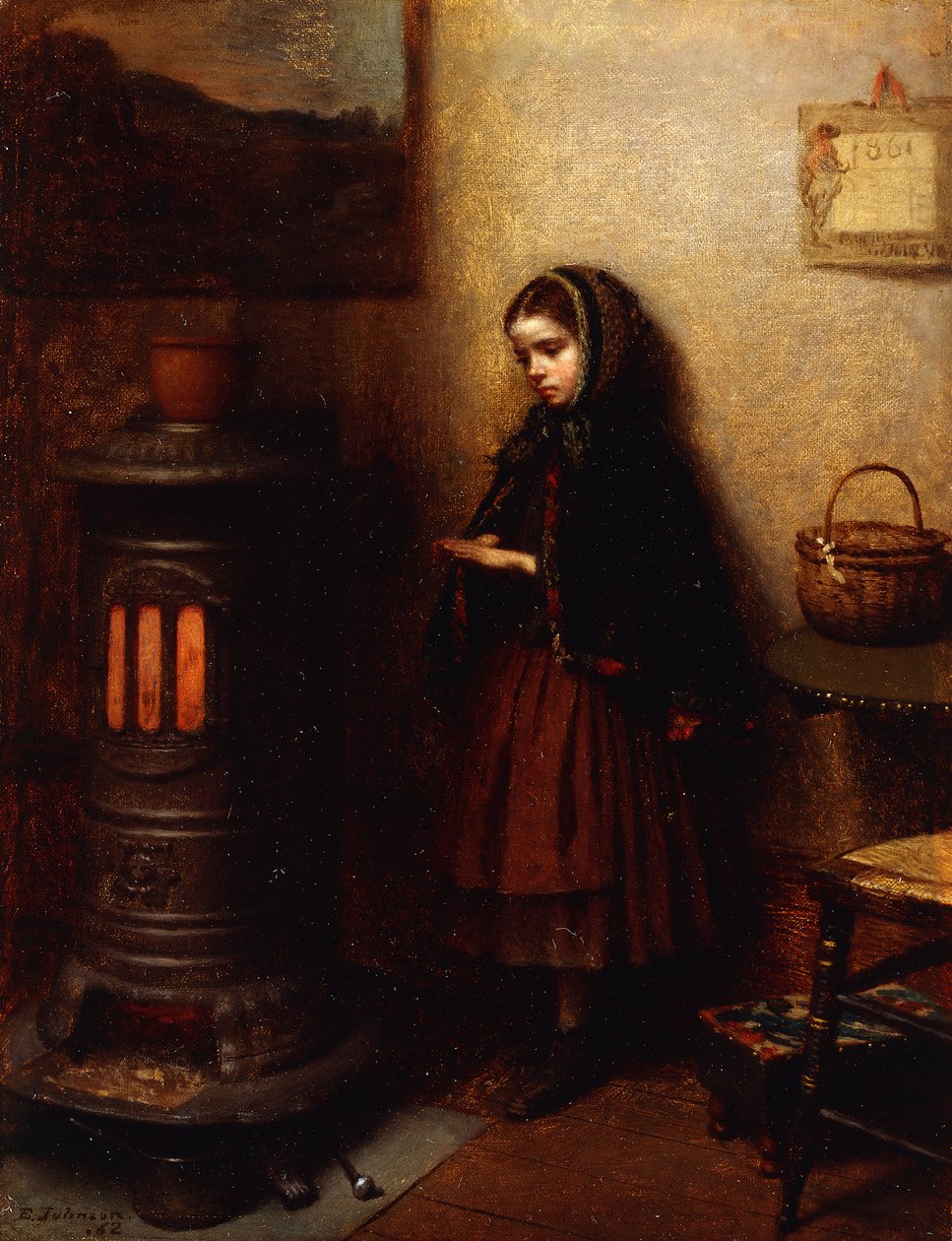 Se réchauffant les mains, 1862 - Eastman Johnson