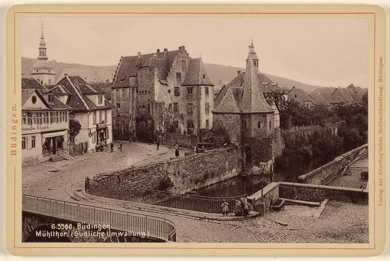 La ville de Budange. La porte du Muhl. (Rempart sudiste) - Eberlingschen