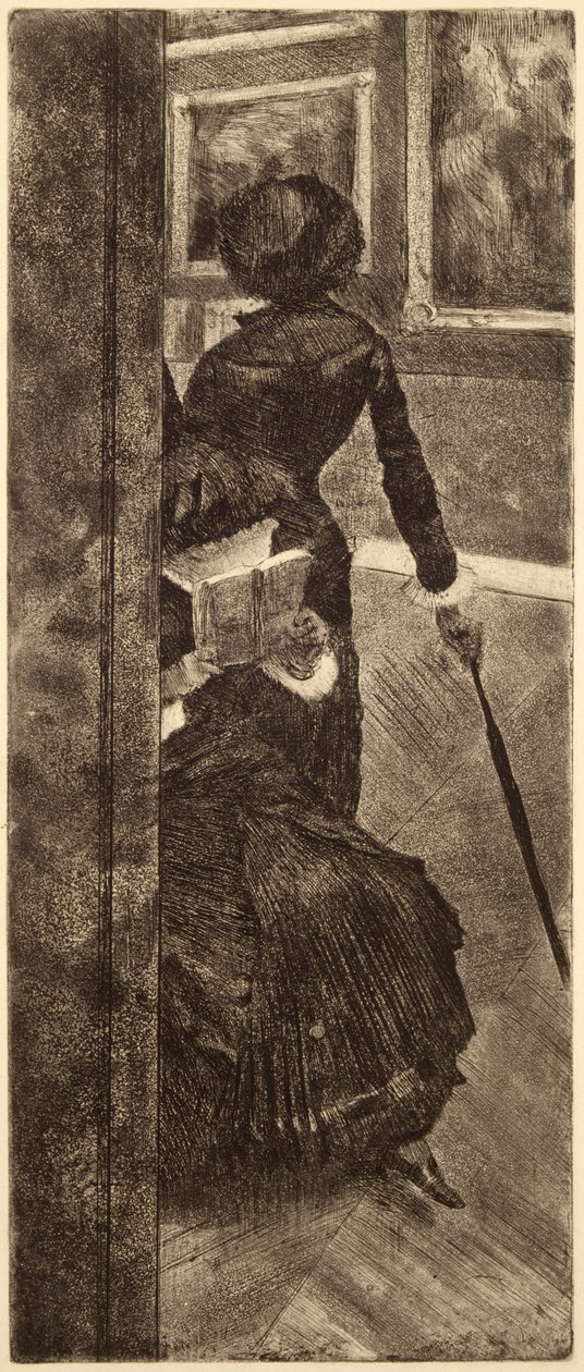Au Louvre - La Peintre (Mary Cassatt) - Edgar Degas
