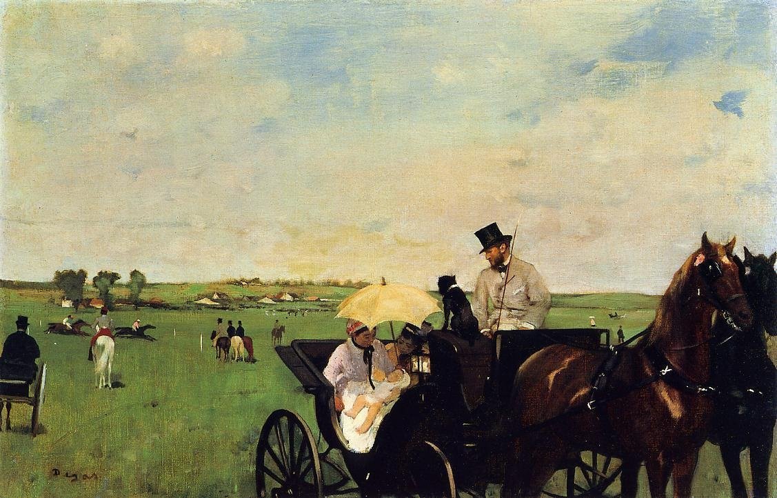 Attelages à la course - Edgar Degas