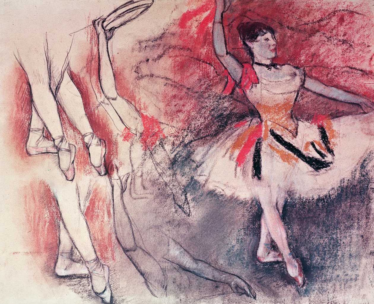 Danseuse avec tambourin, ou Danseuse espagnole, c.1882 - Edgar Degas