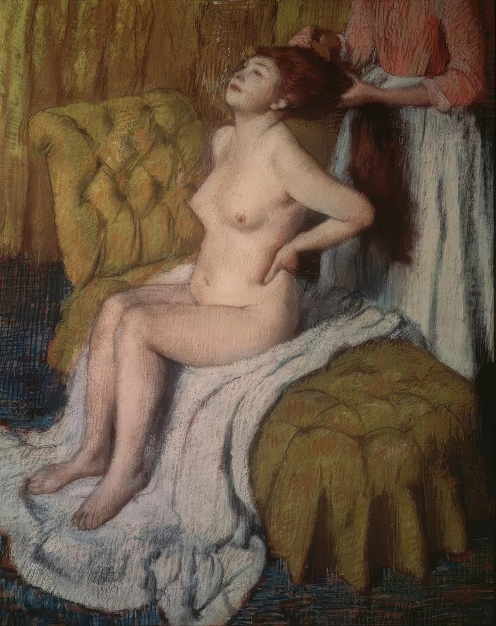 Une femme se fait coiffer - Edgar Degas