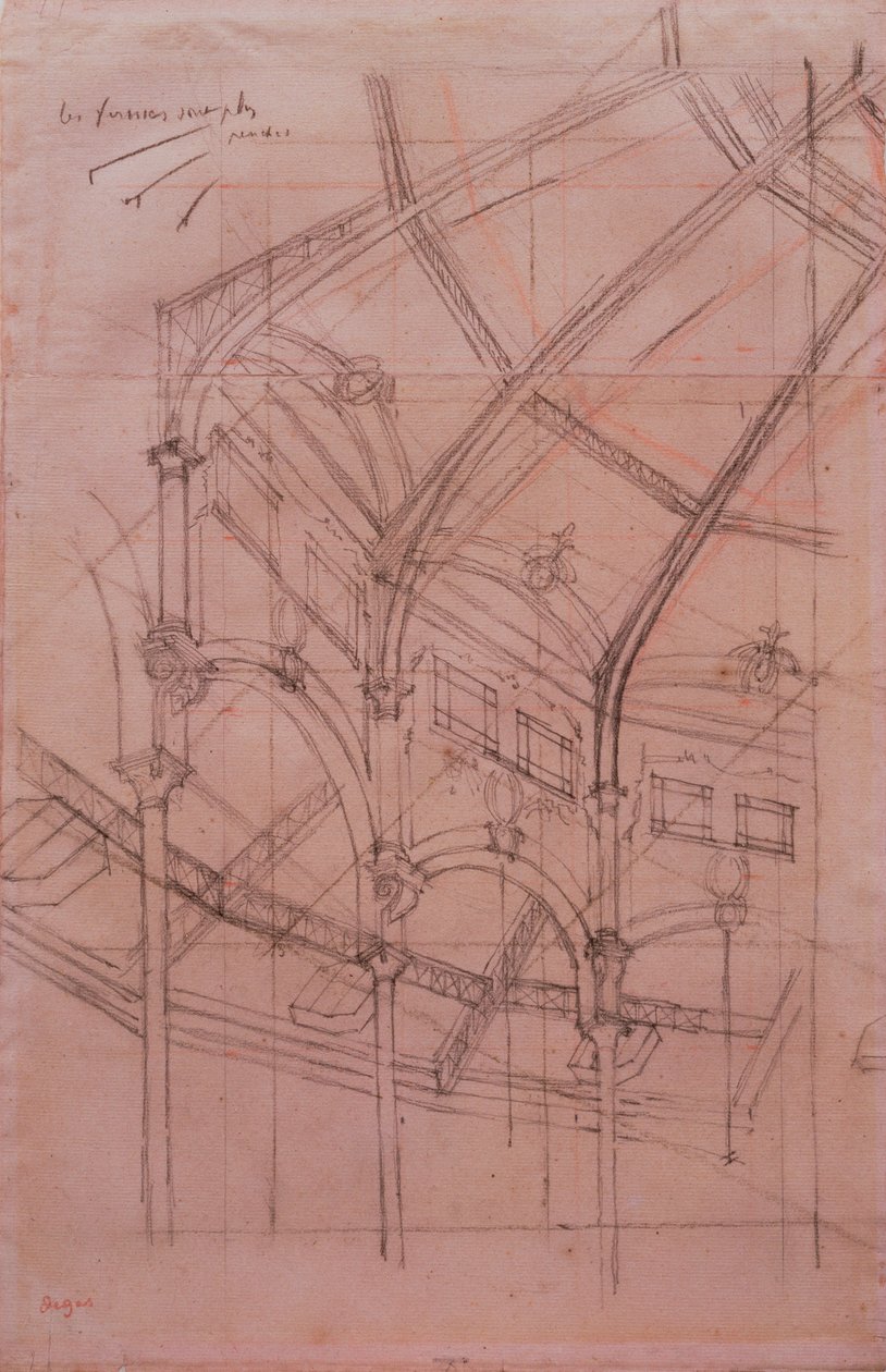 Le Cirque Fernando - étude architecturale - Edgar Degas